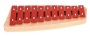 Carillon pédagogique lames rouge sur socle bois